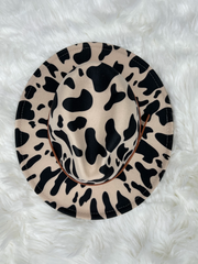 Catalina Cow Print Panama Hat