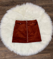 Autumn Rust Corduroy Skirt