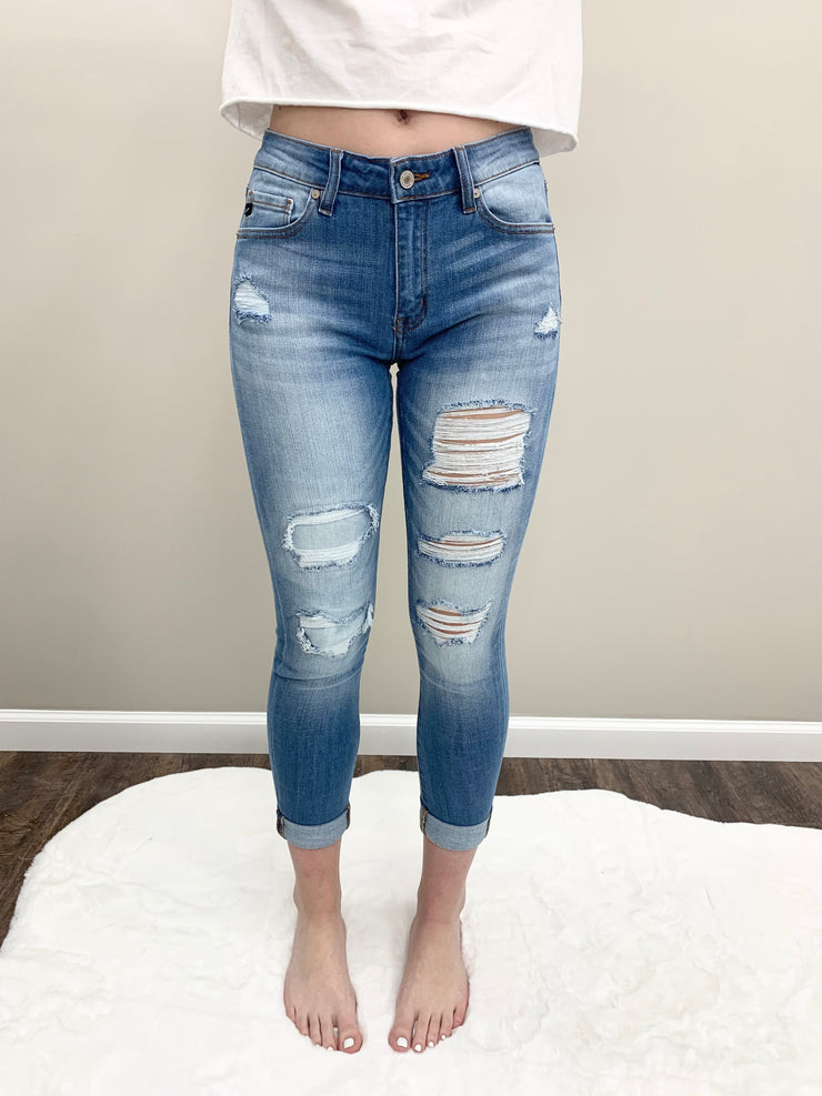 Caroline KanCan Mid Rise Ankle Skinny