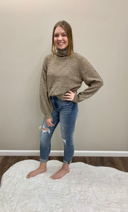 Kate Mocha Turtleneck Sweater