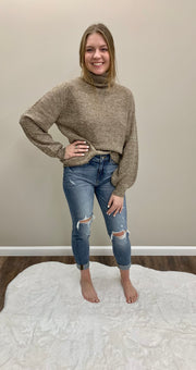 Kate Mocha Turtleneck Sweater