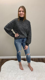 Kate Black Turtleneck Sweater