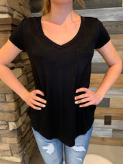 Ava Basic Black Tee