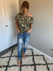 Jemma Camo Top