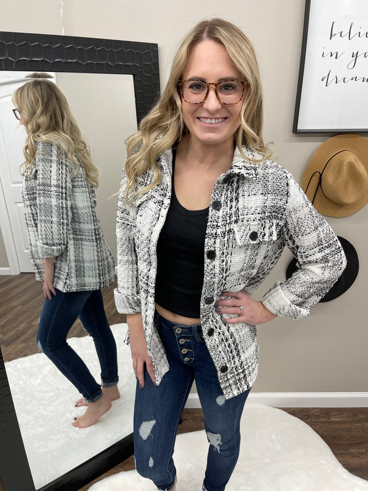 Chana Plaid Print Shacket