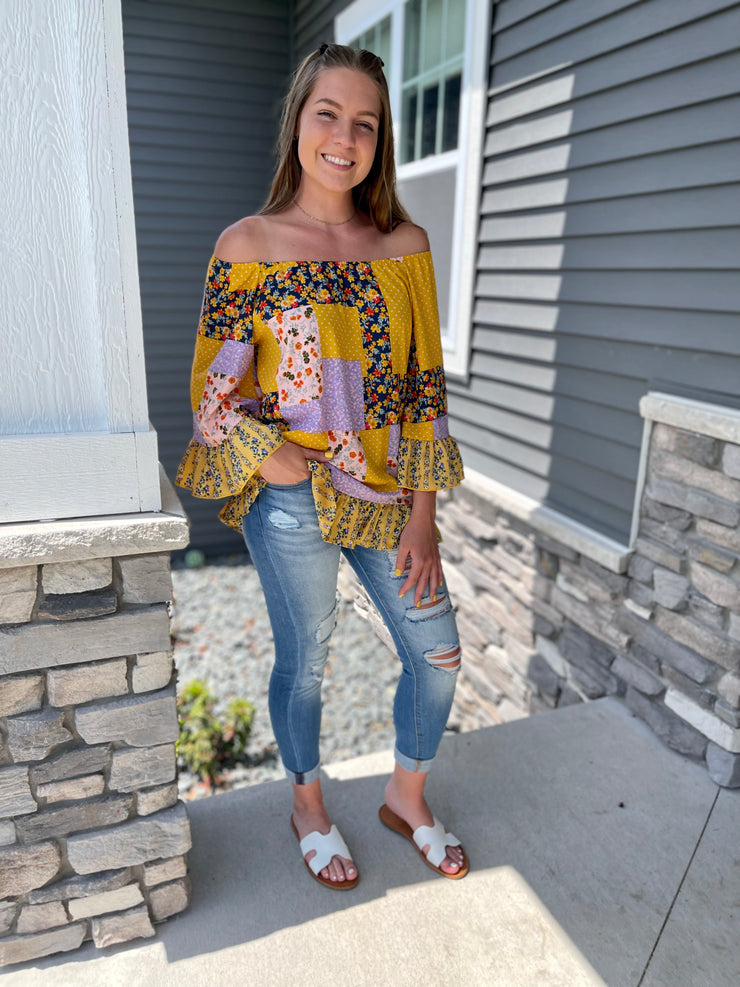 Jaylen Patch Print Top